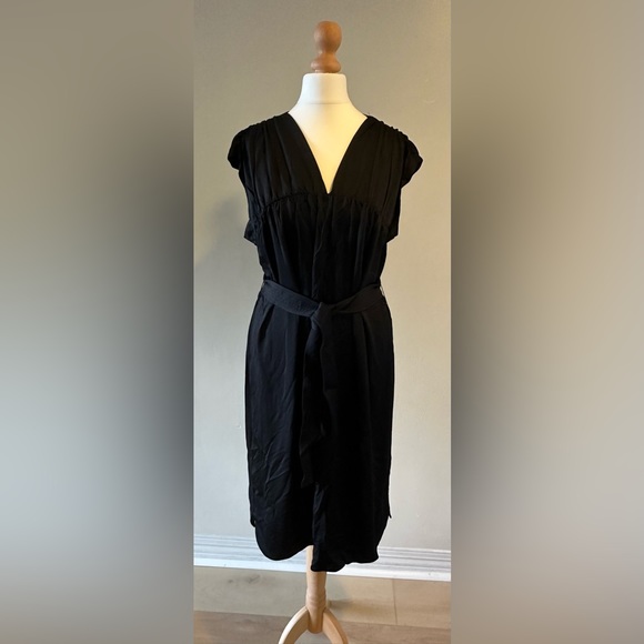 Jigsaw Ruched V Neck Jersey Dress size small - Picture 5 of 14